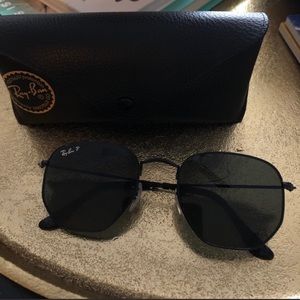 Ray Bans Hexagonal Polarized Sunglasses